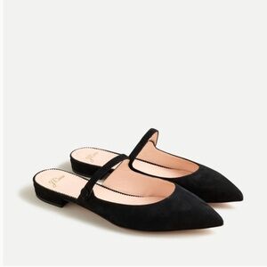 Jcrew Pointed-toe Mary Jane mules in suede size 8